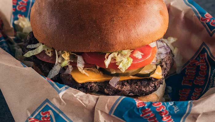 Cheeseburger basket served at Colorado's best restaurant South Philly Cheese Steaks