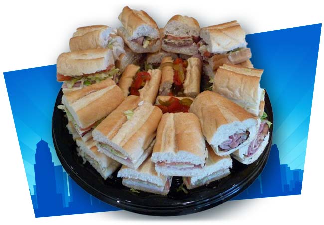 Catering sandwich platter provided by Colorado's Best Caterer: South Philly Cheese Steaks